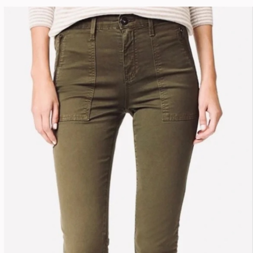 AG Adriano Goldschmied utilitarian Kinsley skinny jeans in army green - Picture 3 of 14